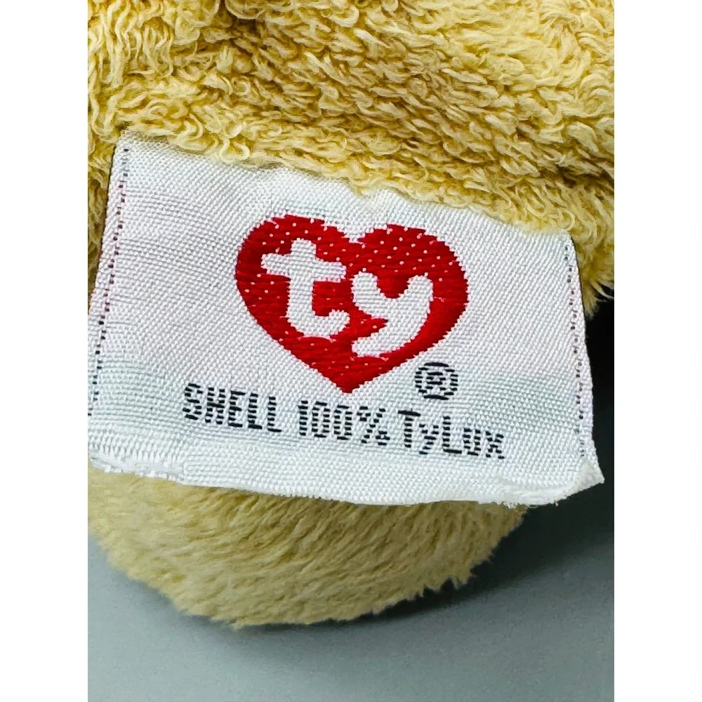 Ty Pluffies HuggyPup Dog‎ Rattle Plush Stuffed Animal Toy Blue Heart